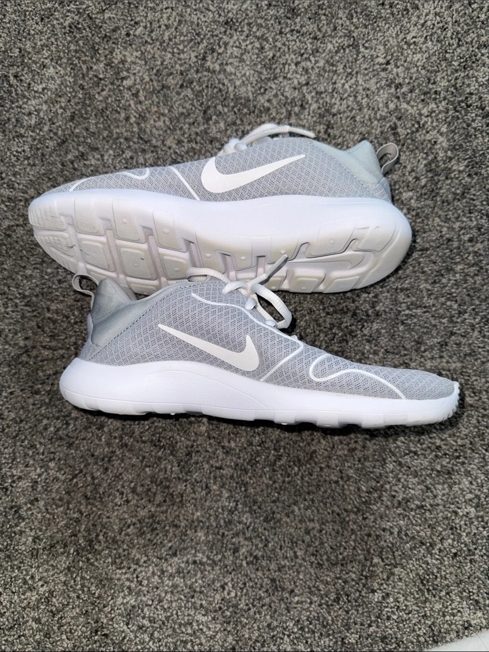 Nike Kids Light Gray Mesh Sneakers - White Accents